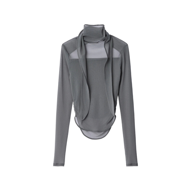 Lemaire Ballerina Scarf Top In Mesh Jersey