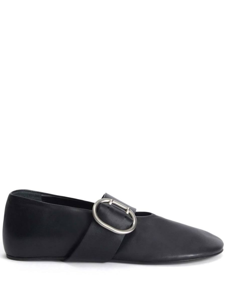 leather ballerina shoes
