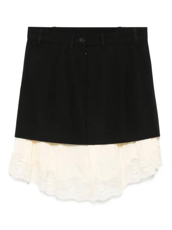 lace-detail mini skirt