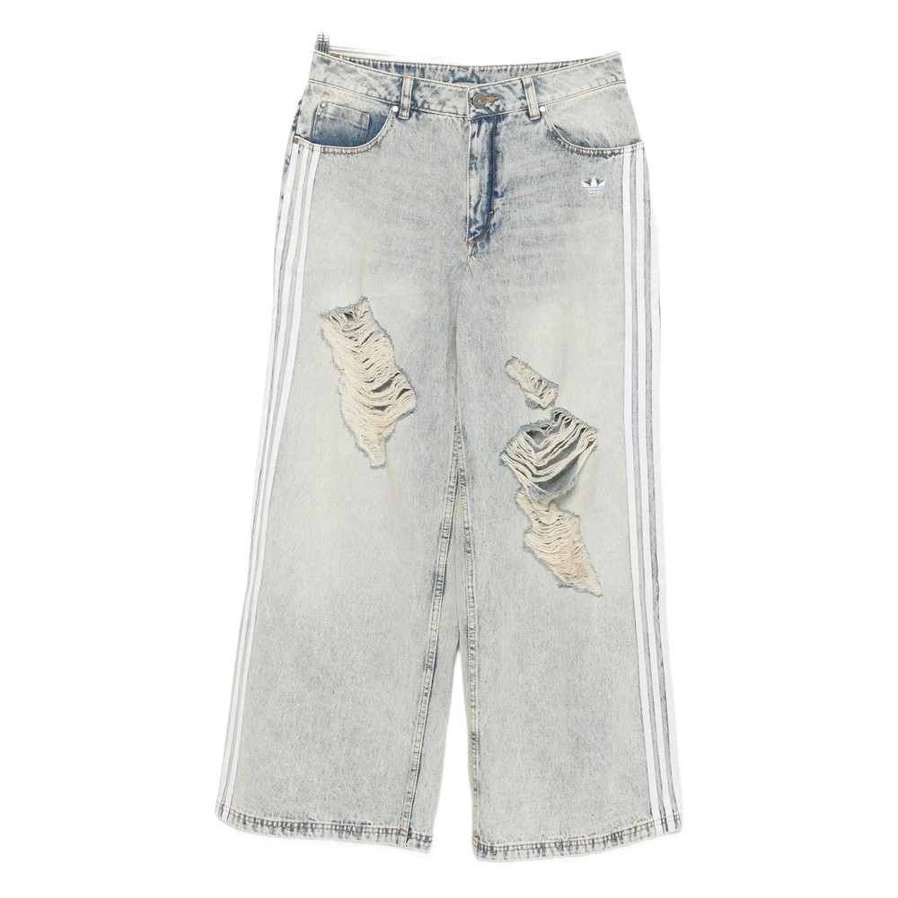 Adidas Distressed Wide-leg Jeans