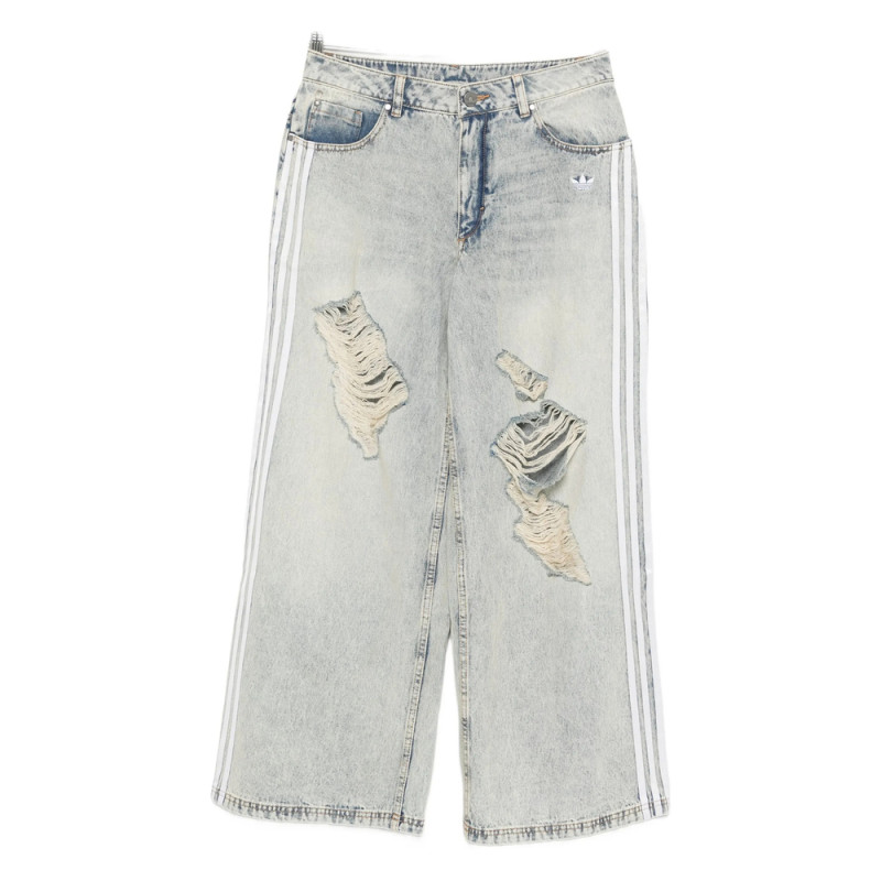 Adidas Distressed Wide-leg Jeans