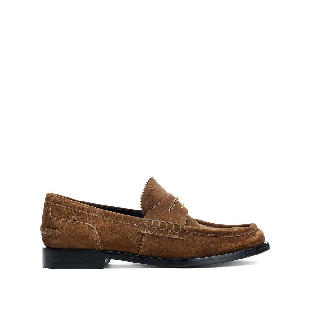 Alexander Wang Logo-plaque Suede Loafers