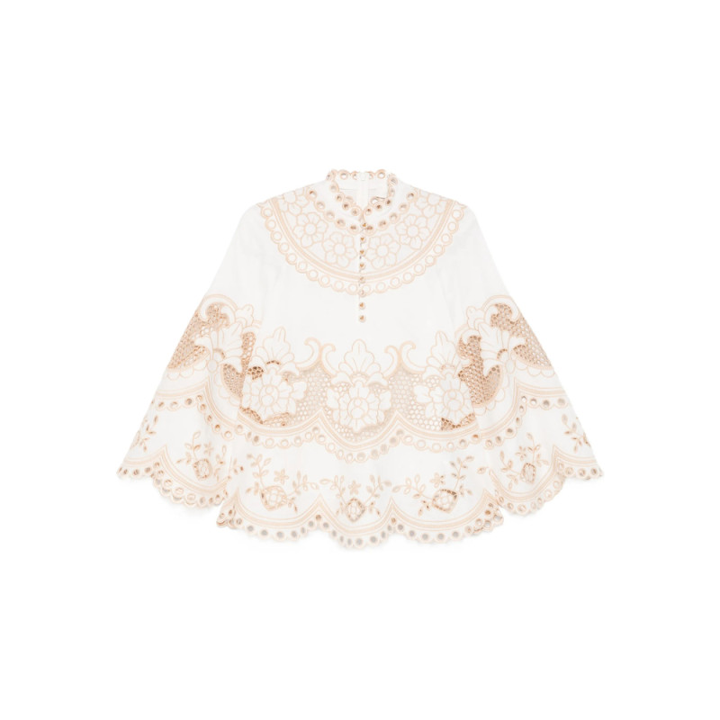 Zimmermann Wanderlust Button Embroidery Blouse