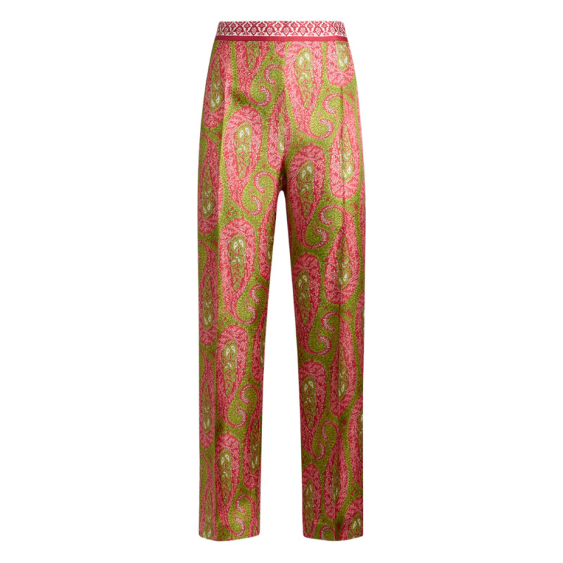 Etro Paisley Foliage-motif Trousers