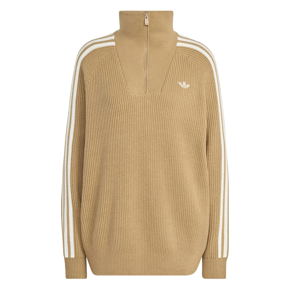 Adidas Funnel-neck Zip-detail Jumper