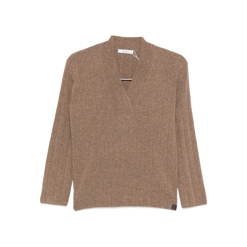 Max Mara Ribbed V-neck Jumper