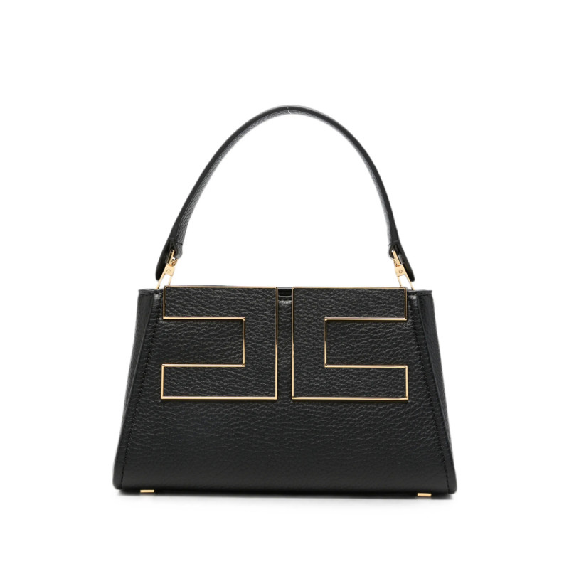 Elisabetta Franchi Logo-plaque Pebbled-effect Tote Bag