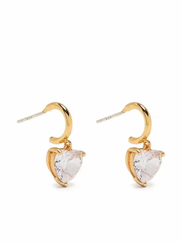 love heart huggie earrings