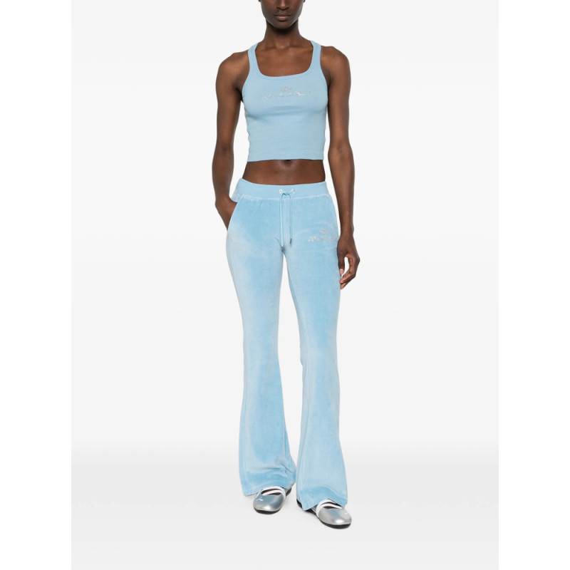 Sporty & Rich X Juicy Couture Rhinestone-embellished Track Pants