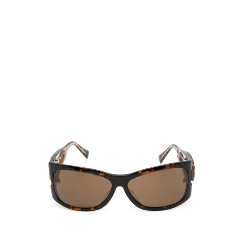 Yvmin Hair Clip Tortoiseshell-effect Sunglasses