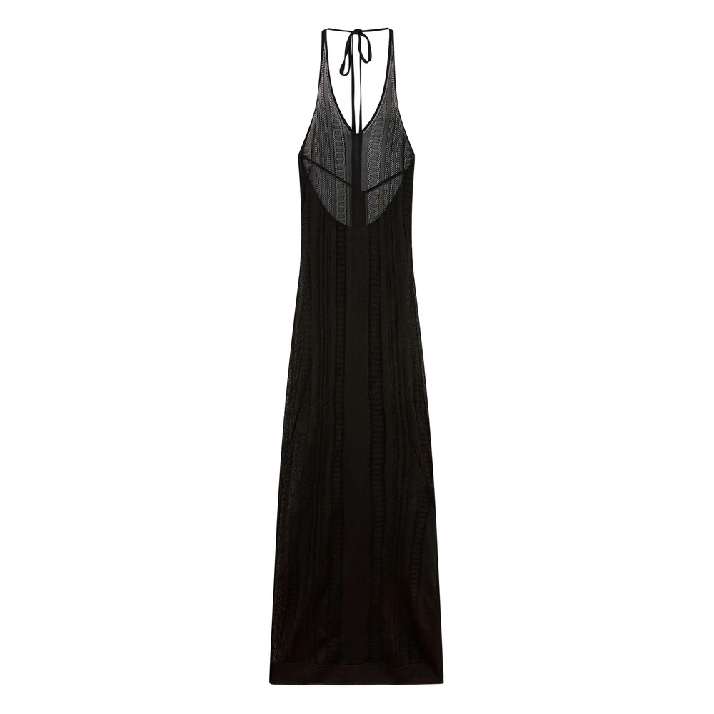 Donde Esteban Guayabera Knitted Maxi Dress