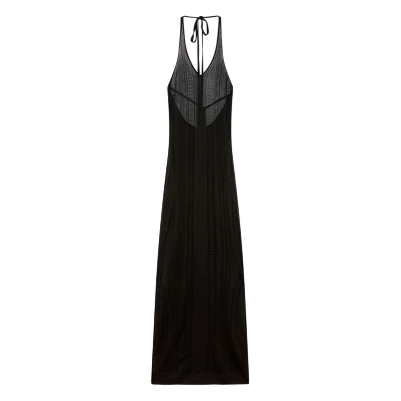 Donde Esteban Guayabera Knitted Maxi Dress