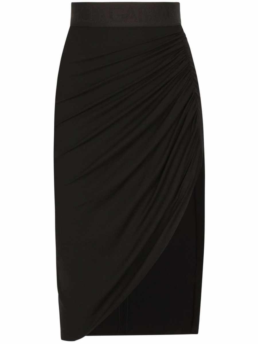draped asymmetric miniskirt