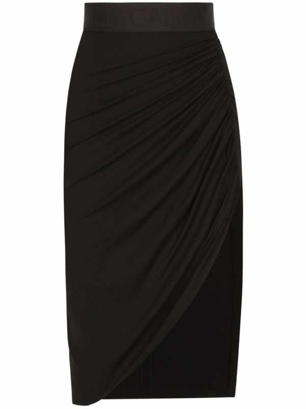 draped asymmetric miniskirt