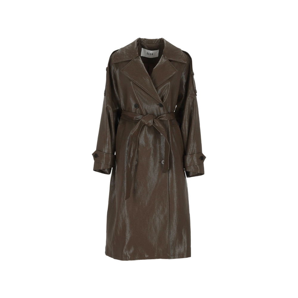 Eleh Double-breasted Belted Trench Coat