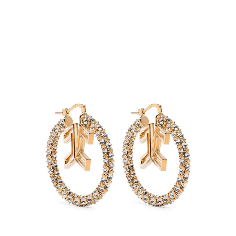 Elisabetta Franchi Logo-detail Embellished Earrings