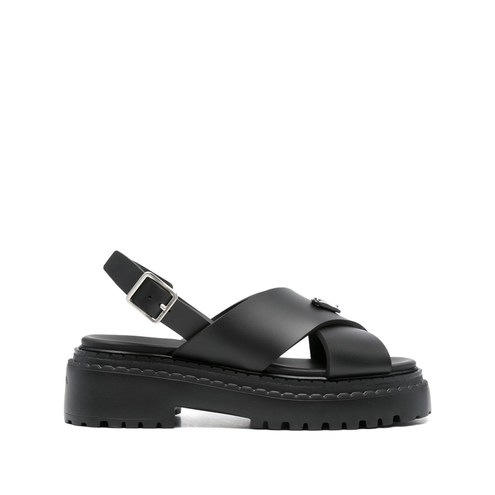 Prada 40mm Cross-strap Platform Sandals