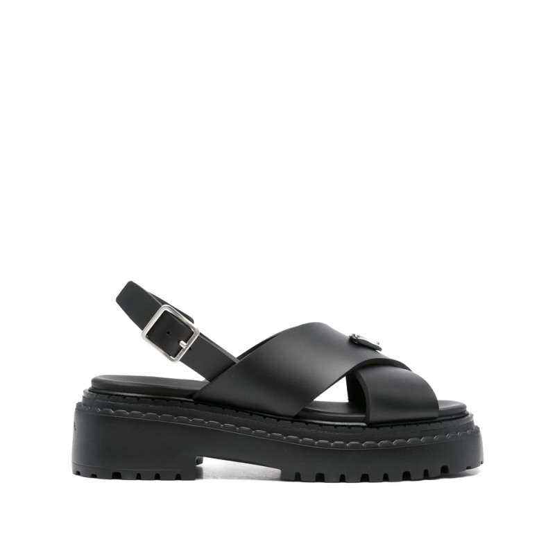 Prada 40mm Cross-strap Platform Sandals