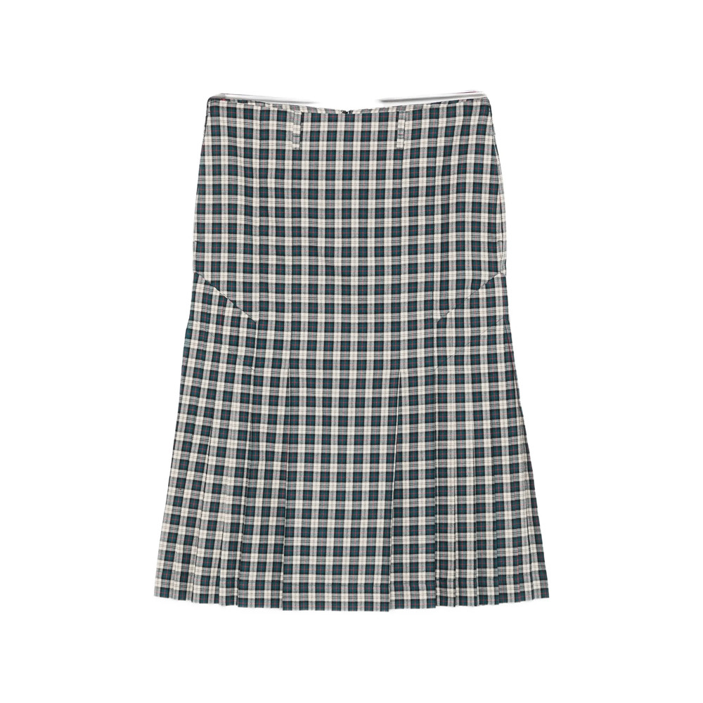 Dries Van Noten Check-pattern Pleated Skirt