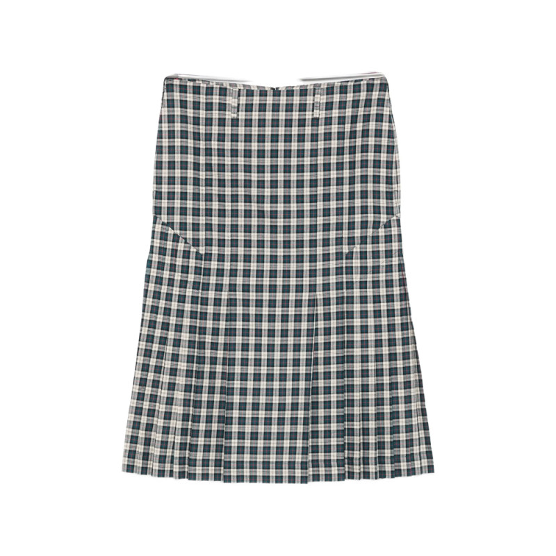 Dries Van Noten Check-pattern Pleated Skirt