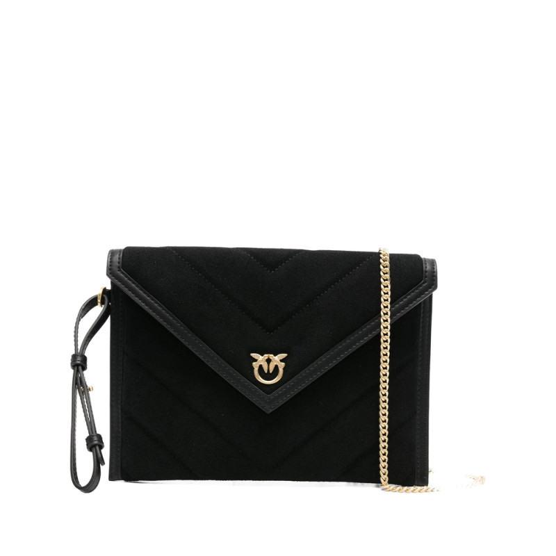 Pinko Quilted Flap Clutch Bag