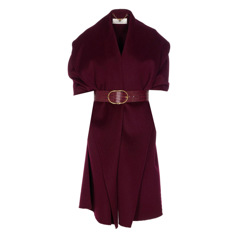 Elisabetta Franchi Belted Wool Cape