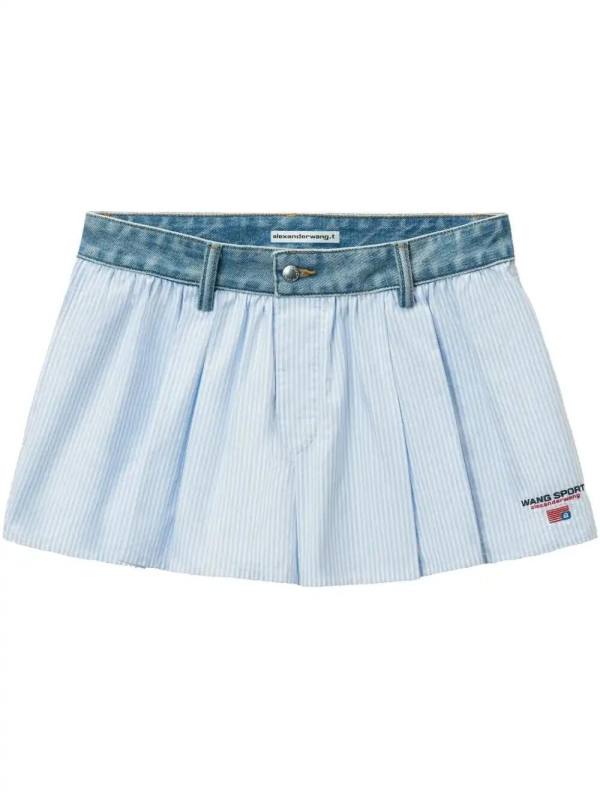 denim waist shorts