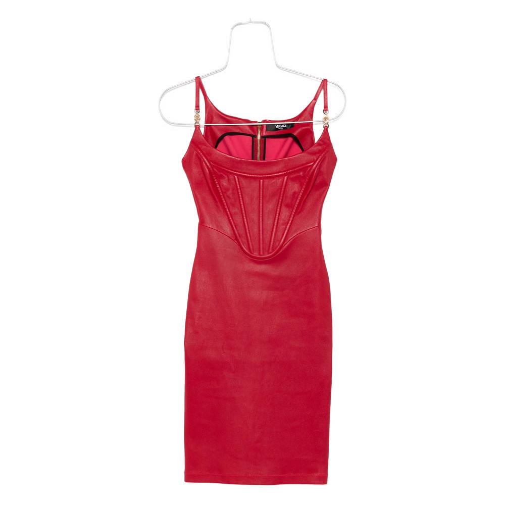 Versace Medusa '95 Corset Leather Midi Dress