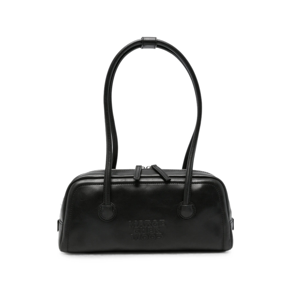Margesherwood Soft Boston Logo-debossed Leather Shoulder Bag