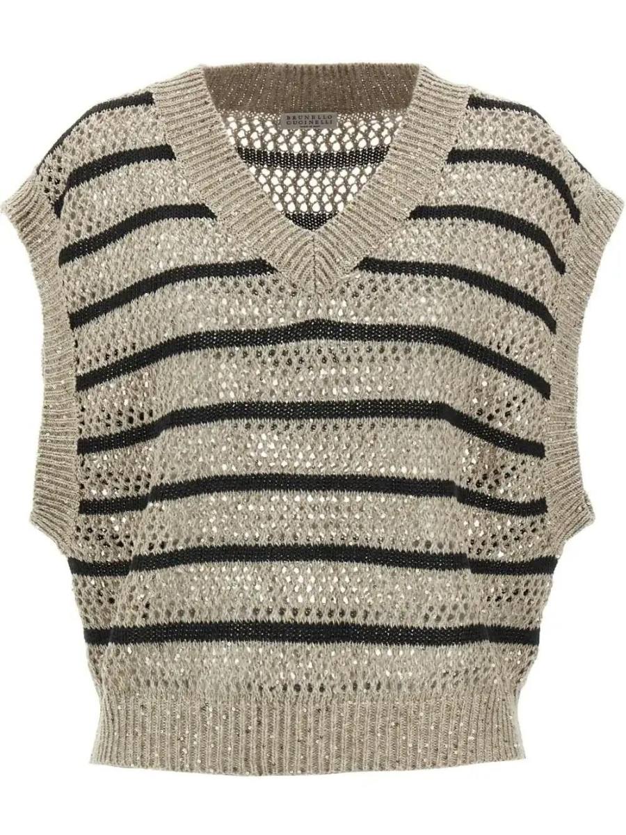 striped vest