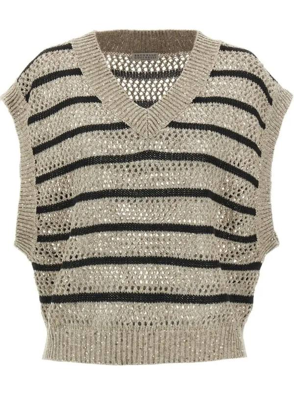 striped vest