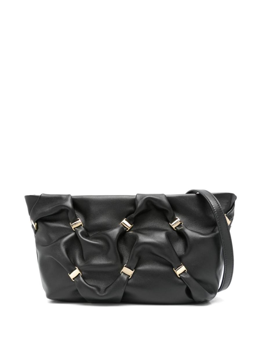 logo-plaque clutch bag