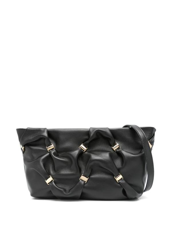 logo-plaque clutch bag
