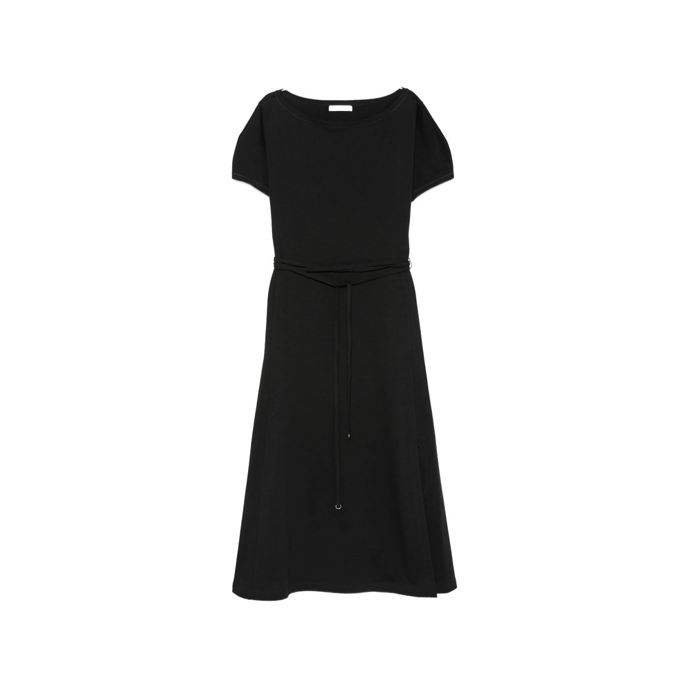 Lemaire Belted Boat-neck Midi Dress