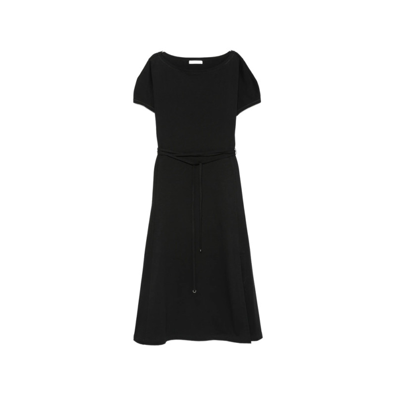 Lemaire Belted Boat-neck Midi Dress