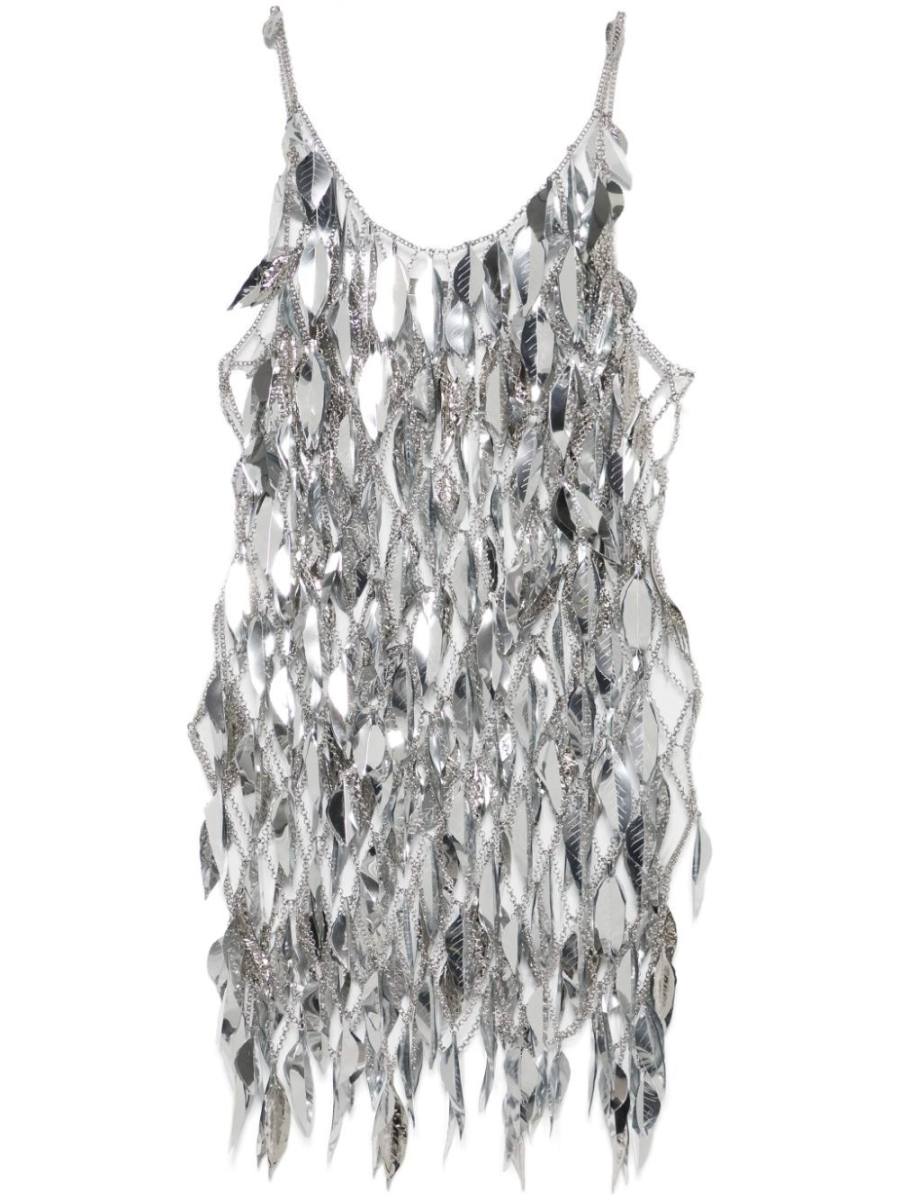 leaves mini dress