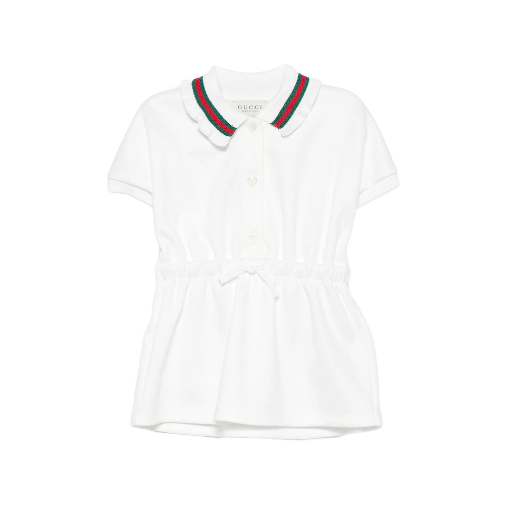 Gucci Web-stripe Ruffled-collar Dress
