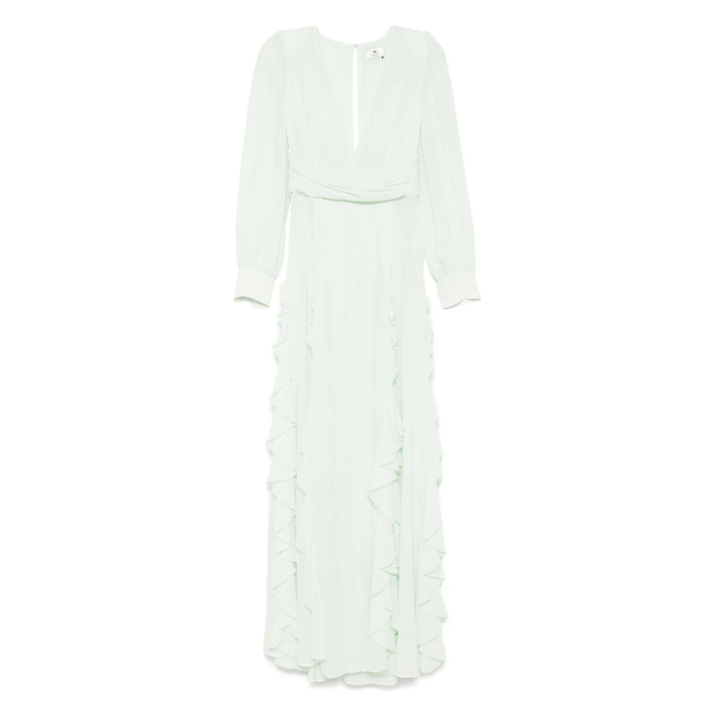 Elisabetta Franchi Ruffled Georgette Maxi Dress