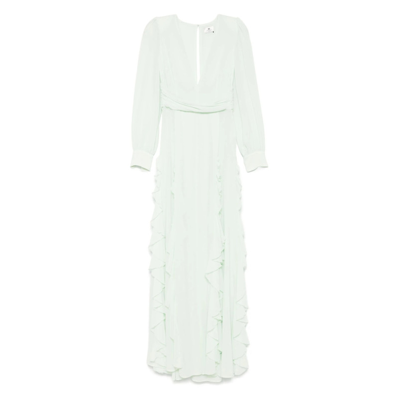 Elisabetta Franchi Ruffled Georgette Maxi Dress