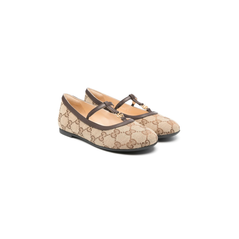 Gucci GG-canvas Ballerina Shoes