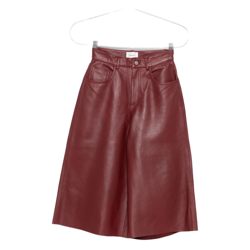 Haikure Leather Cropped Pants
