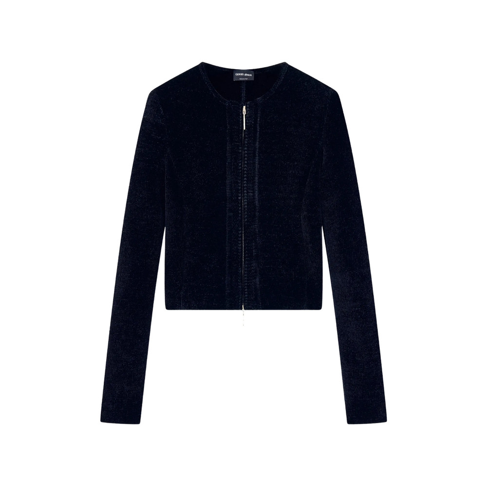 Giorgio Armani Chenille-effect Zip-up Jacket