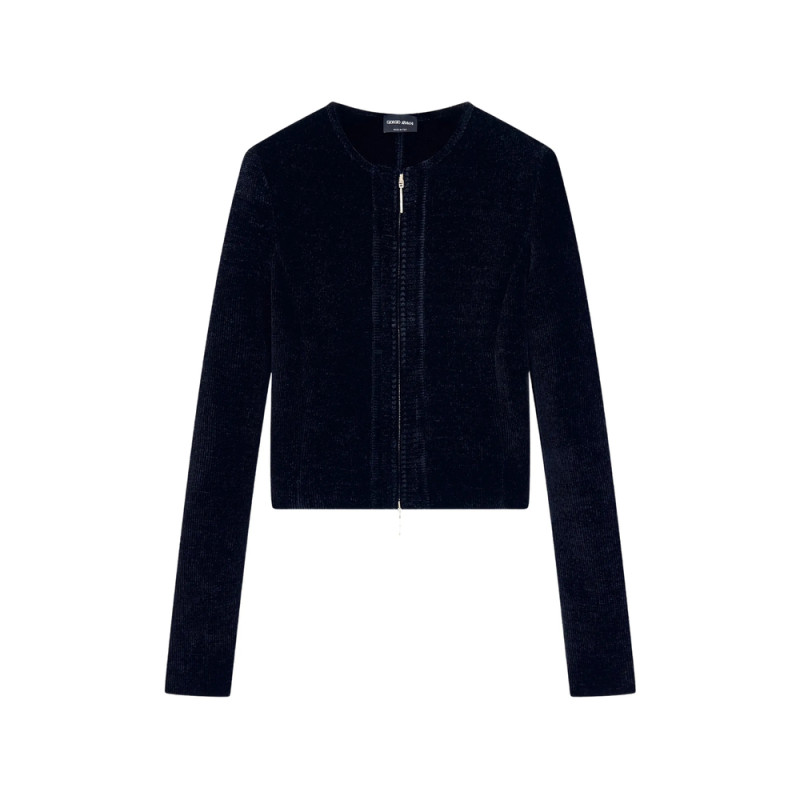 Giorgio Armani Chenille-effect Zip-up Jacket