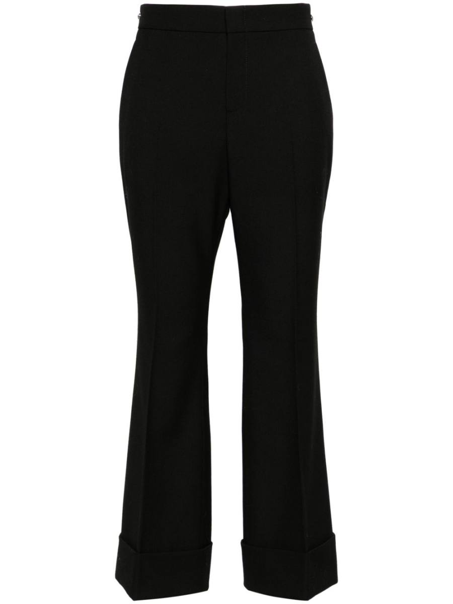 mid-rise tailored wool trousers