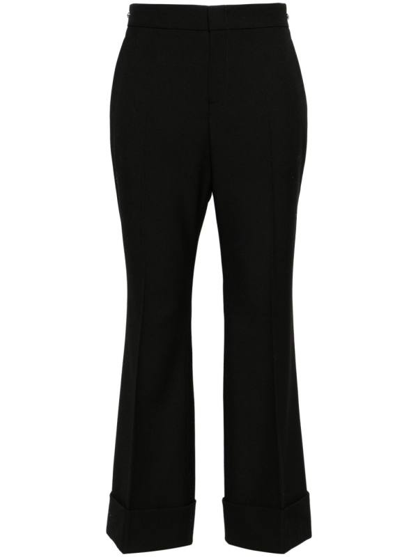 mid-rise tailored wool trousers