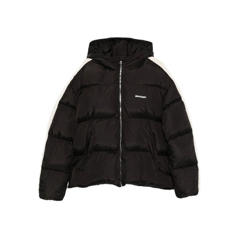 Palm Angels Hooded Stripe-detail Puffer Jacket