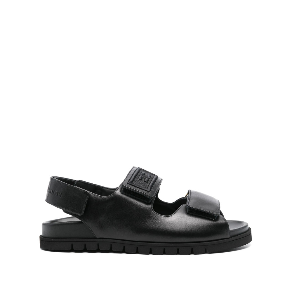 Elisabetta Franchi Leather Flat Sandals