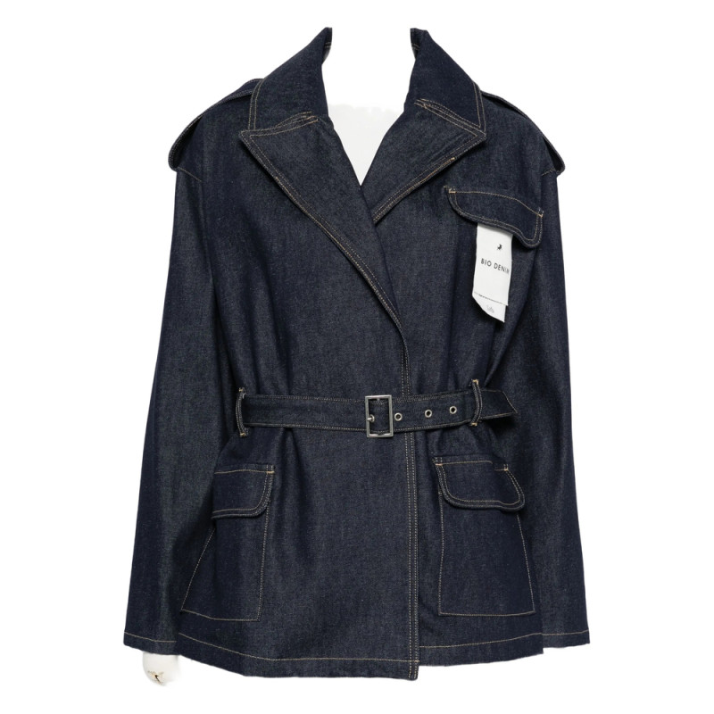 Lois Jeans Flap-pocket Belted Denim Jacket