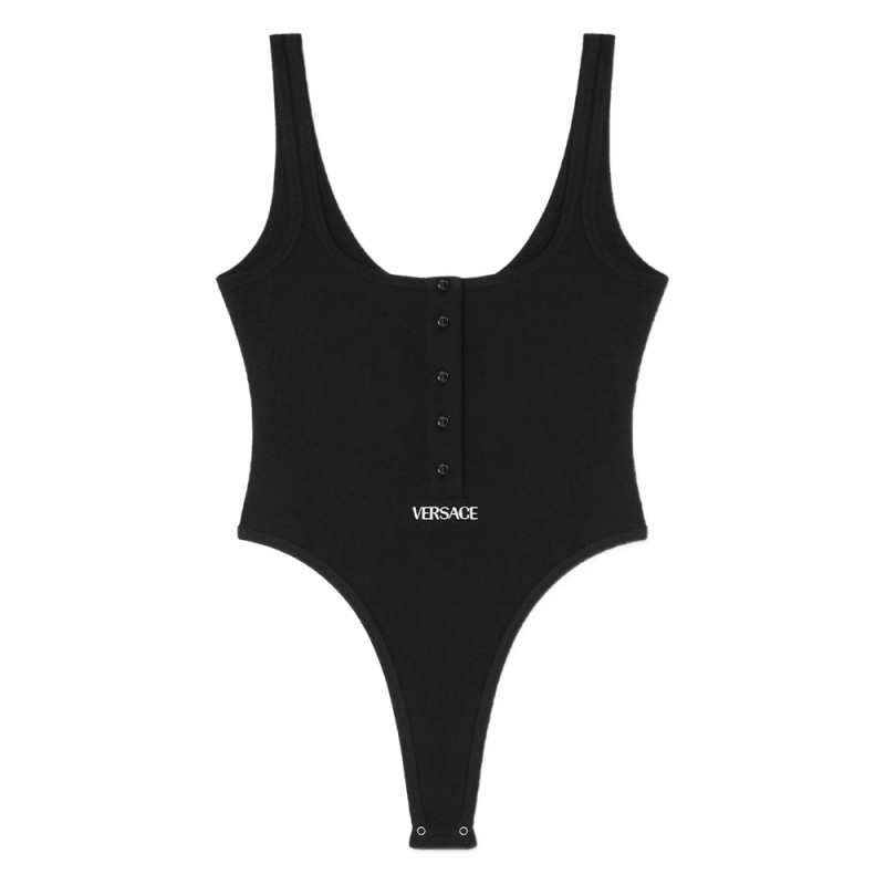 Versace Underwear Logo Ribbed Bodysuit