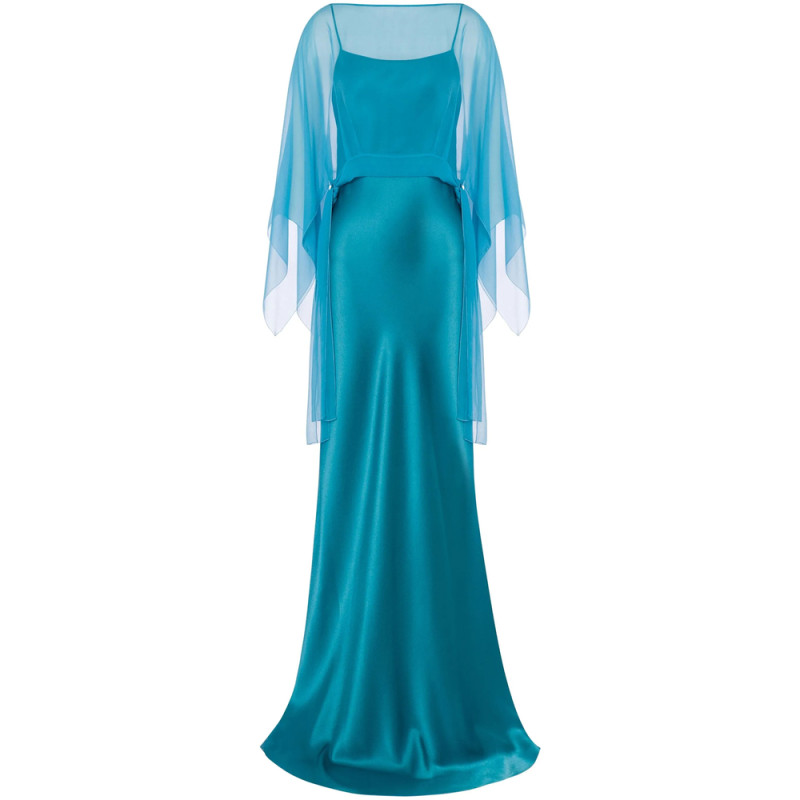 Alberta Ferretti Satin Maxi Dress